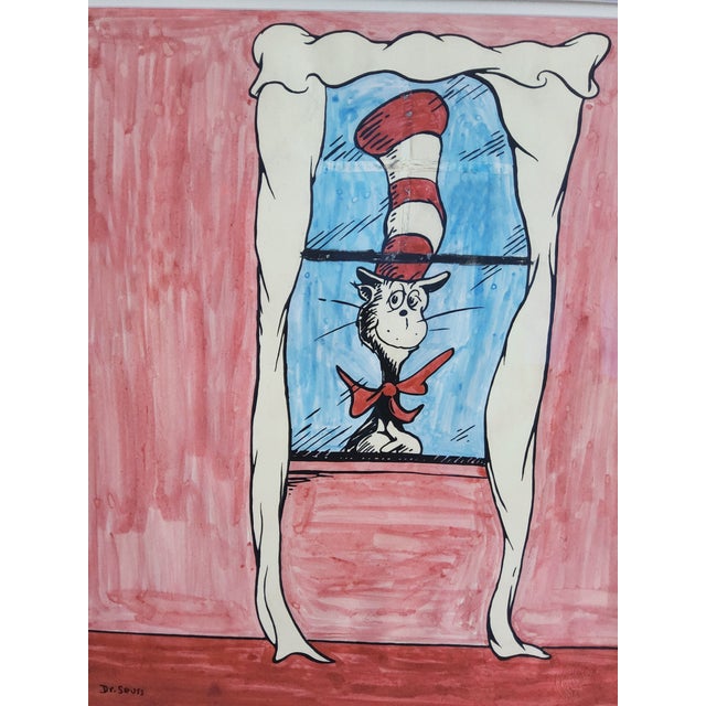 Dr Seuss, (Theodore Geisel) (1904-1991) Limited Edition Lithograph "The Cat , 60th Anniversary". Signed and numbered...