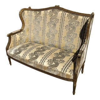19th Century Fine French Louis XVI Giltwood Sofas or Settees For Sale