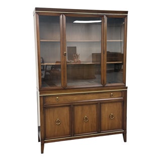 Mid-Century Mahogany China Cabinet / Display Case ~ by Drexel Interlude For Sale