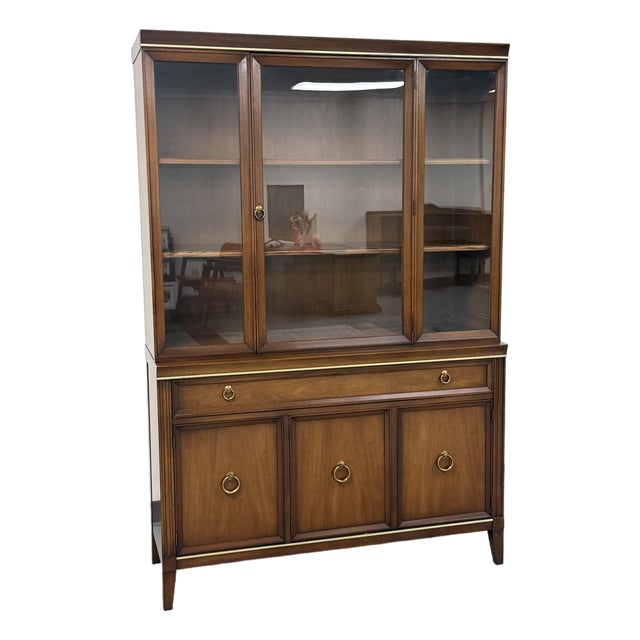 Mid-Century Mahogany China Cabinet / Display Case ~ by Drexel Interlude For Sale