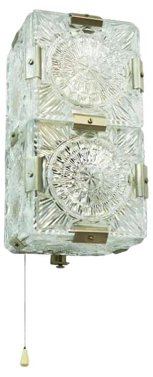 Mid-Century Pressed Glass Sconce, 1960s