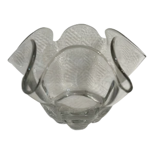 Vintage Duncan Miller Glass Bowl With Crimped or Handkerchief Rim