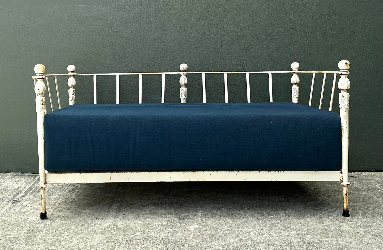 Vintage Michael Taylor “Montecito” Wrought Iron Loveseat - Top view