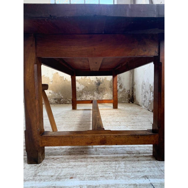 Rustic Farmhouse Table in Oak, 1950s For Sale - Image 18 of 18