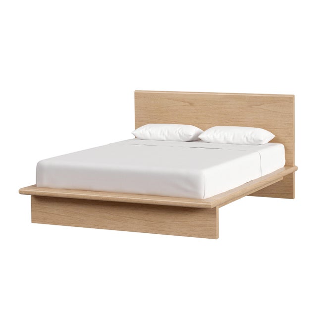 Halmstad Wood Platform Queen Bed, Blonde Oak For Sale - Image 9 of 9