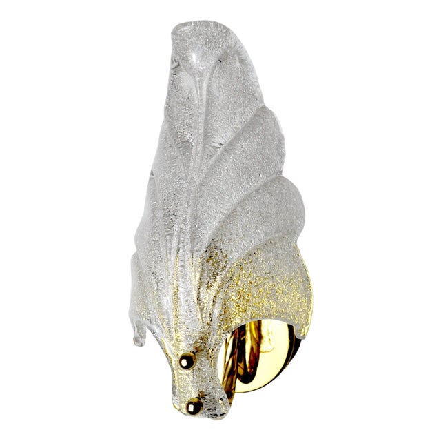 Leaf attributed to Carl Fagerlund Sconce in Murano Glass, Germany, 1970s For Sale