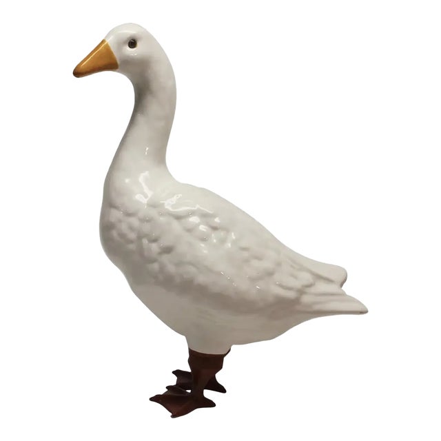 Mid 20th Century Ceramic Italian Goose For Sale