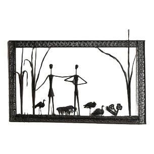 Mural Brutalist Painting Sculpture, 1960s For Sale