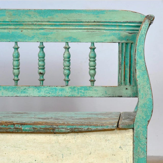 Wood Hungarian Pine Bench, 1900 For Sale - Image 7 of 15