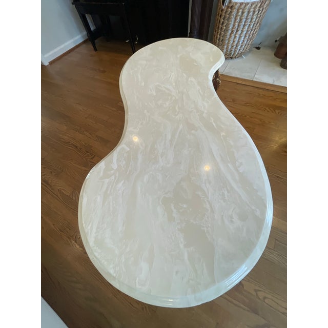 Rococo Late 20th Century Custom Numbered Giltwood & Marble Coffee Table, 52” For Sale - Image 3 of 7