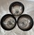 Mid 20th Century Vintage Smoke Gray Silver Ombre Champagne Coupe Glasses, Set of 3 | Hollywood Regency Barware For Sale - Image 5 of 10