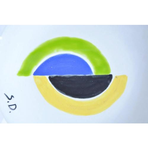 Ceramic Plate after Sonia Delaunay For Sale - Image 3 of 5