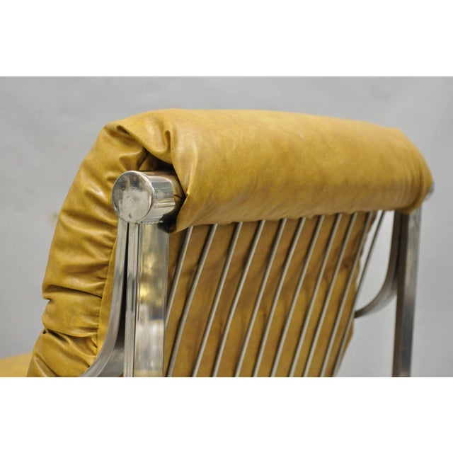 Mid 20th Century Mid Century Modern Chrome Milo Baughman Style Club Lounge Chair by Agi Ind. For Sale - Image 5 of 18