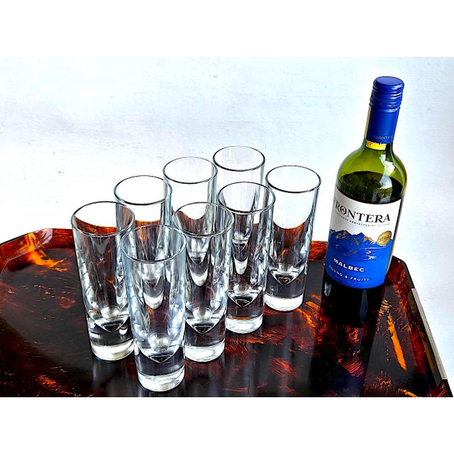 1980s !980s Carlo Moretti Bullet Highball Glasses, Set of 8 For Sale - Image 5 of 14