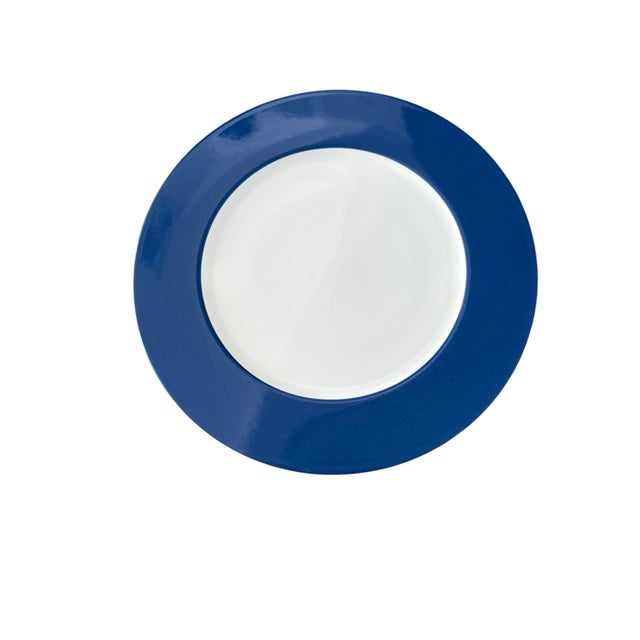 Late 20th Century Villeroy & Boch Indian Blue Charger Plates - Set of 4 For Sale - Image 5 of 9