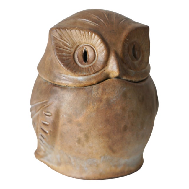 Ceramic Owl Sculpture by Agnès Escala, 1960s For Sale