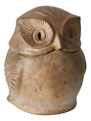 Ceramic Owl Sculpture by Agnès Escala, 1960s