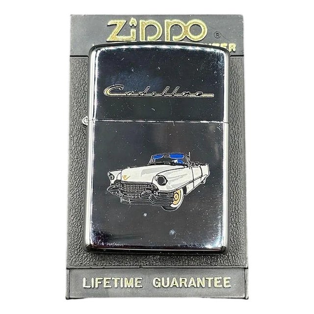 Highly Polished Enamled 1955 Cadillac H6 Zippo Lighter in Original Box For Sale