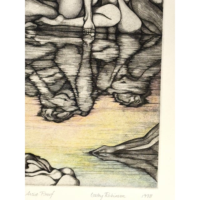 Black Framed & Pencil Signed Lesley Robinson Artist Proof "Mountain Women" C1998 For Sale - Image 8 of 18