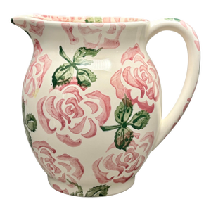 Vintage Haldon Group Pink Rose Ceramic Pitcher