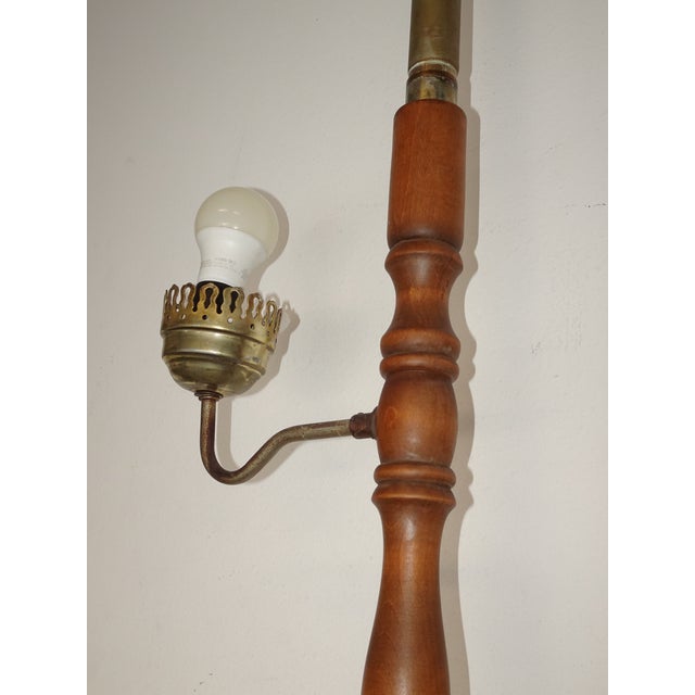 Vintage Mid Century Modern Gold Brown Tension Pole Lamp For Sale - Image 9 of 17
