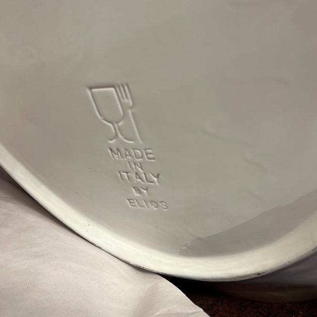 1990s Italian Large Serving White Tray Thanksgiving For Sale - Image 10 of 11