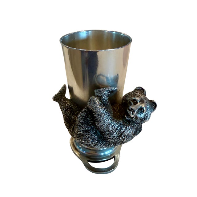 19th Century Russian Silver Bear Vodka Cups - a Pair For Sale In Charleston - Image 6 of 10