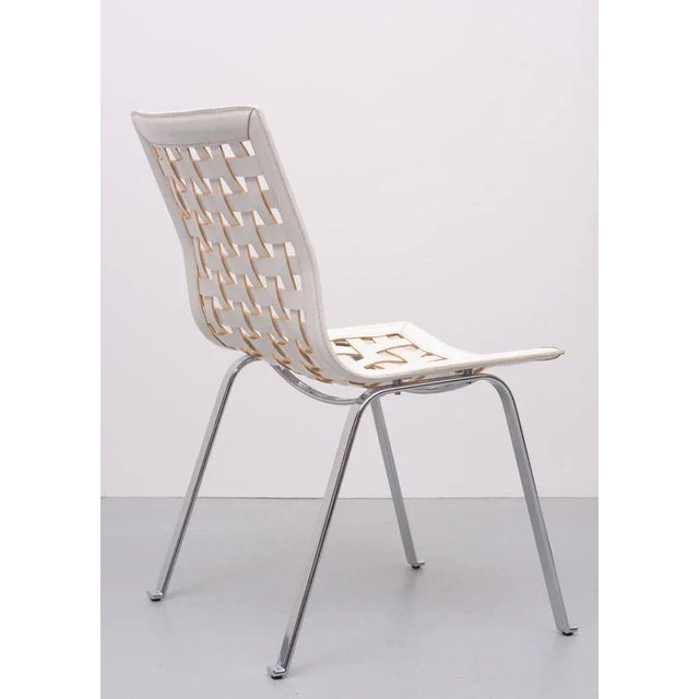 Leather Network Chair by Giancarlo from Fasem, 1980s For Sale - Image 7 of 13