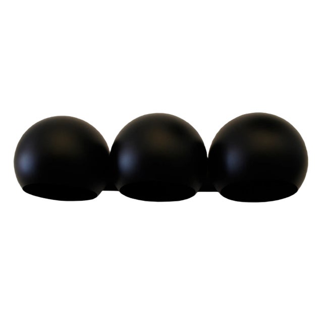 WallBalls Sconce Lacquered in Black by Juanma Lizana For Sale