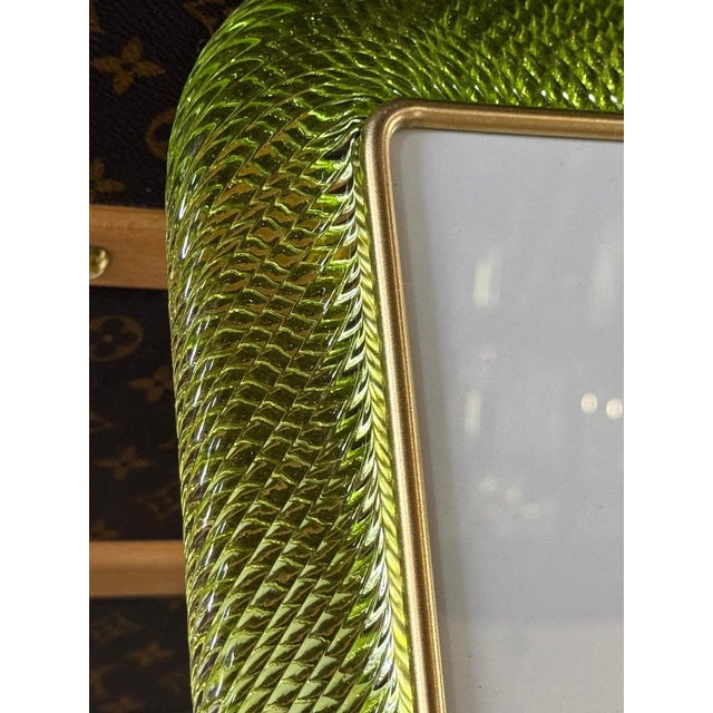 Glass Yellow-Green Murano Glass Photo Frame, 2000s For Sale - Image 7 of 13