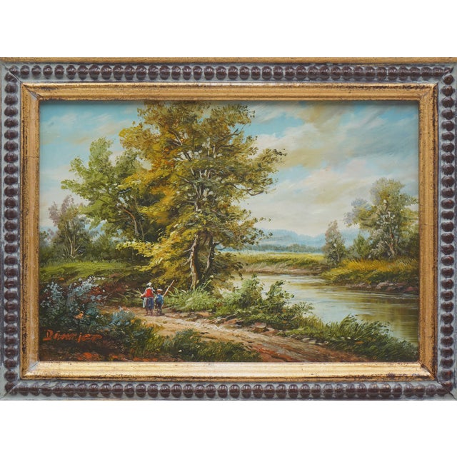Pair of Oil on Board Landscape Paintings - Signed For Sale In Philadelphia - Image 6 of 13