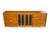 Mid-Century Modern Walnut Credenza With Black Panel Doors Floating Base For Sale - Image 4 of 16
