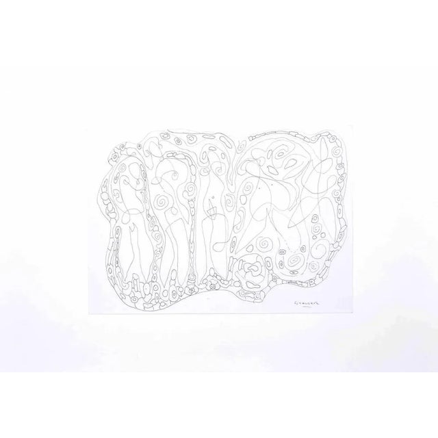 Abstract Composition is an original artwork realized by Maurizio Gracceva (Roma, 1955) in 2010. Drawing in pen on paper....