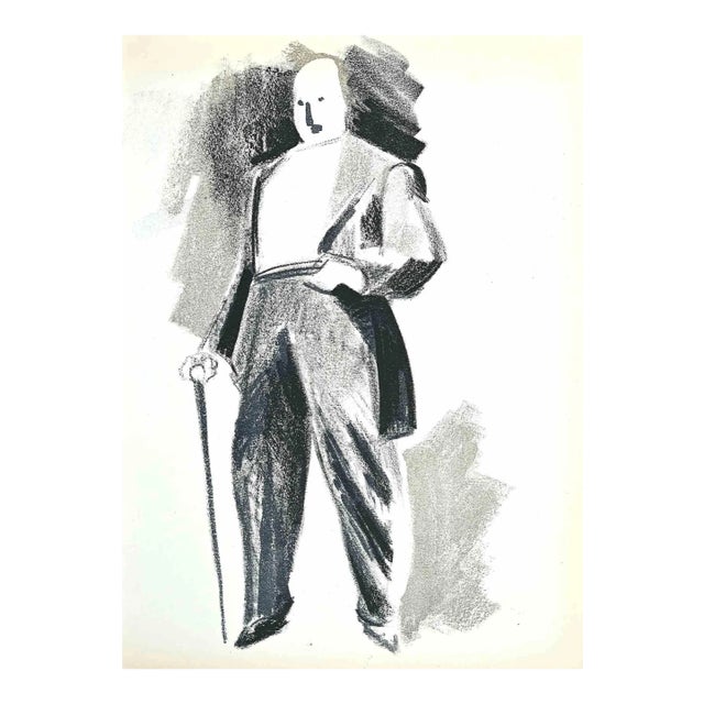 Albert Chavaz, The Tenor, Original Lithograph, 1947 For Sale