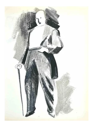 Albert Chavaz, The Tenor, Original Lithograph, 1947