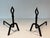 Mid-Century Modern 1950s Modernist Wrought Iron Andirons - a Pair For Sale - Image 3 of 12