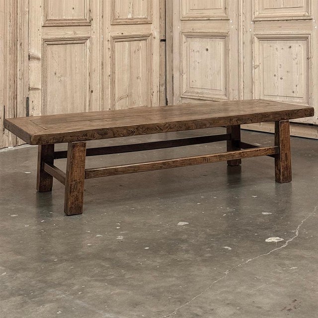18th Century Country French Rustic Oak Coffee Table For Sale - Image 4 of 18