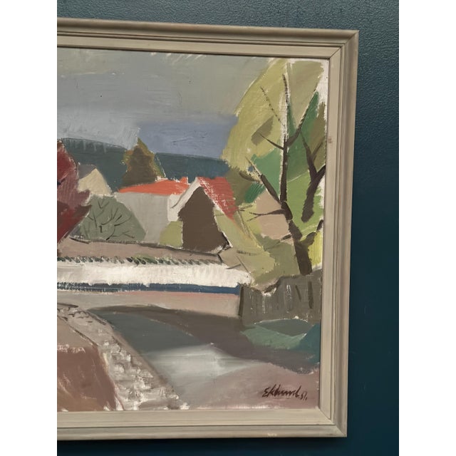 Bengt Eklund, Landscape, 1951, Oil Painting on Canvas, Framed For Sale - Image 7 of 18