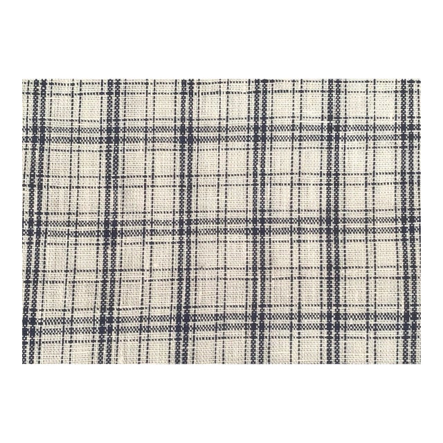 Plum Textiles Everett Indigo Linen For Sale