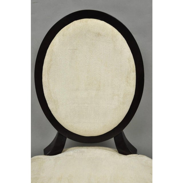 Wood Barbara Barry for Baker Oval X-Back Mahogany Stain Dining Chairs - Set of 6 For Sale - Image 7 of 18
