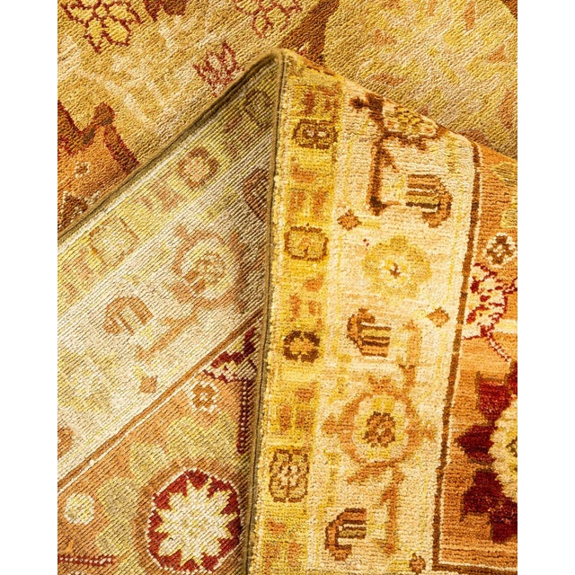 Eclectic Hand Knotted Area Rug, Yellow - 9' 1" x 12' 1" For Sale In New York - Image 6 of 9