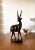 Wood Vintage Hand-Carved Hardwood Gazelle Figurine For Sale - Image 7 of 7