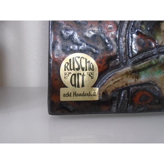 Ceramic Wall Plaques from Ruscha, Germany, 1960s, Set of 4 For Sale - Image 14 of 18