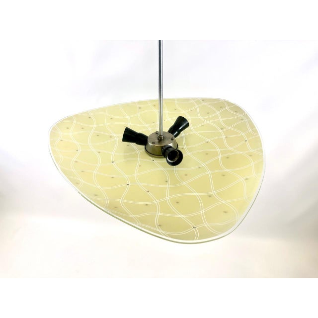 Green Mid-Century Pendant Lamp from Napako, 1960s For Sale - Image 8 of 10