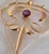 Antique Art Nouveau Gold Amethyst & Garnet Pendant Necklace, 1900 For Sale - Image 4 of 12