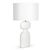 Contemporary Bardot Metal Table Lamp, White For Sale - Image 3 of 5