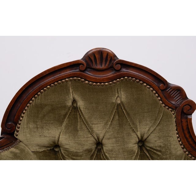 Telephone Bench in Green Velvet, 1960s For Sale - Image 10 of 11