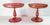 Late 19th Century 19th Century Pair of Bohemian Red Cranberry Glass Centerpiece Compotes or Tazza For Sale - Image 5 of 16
