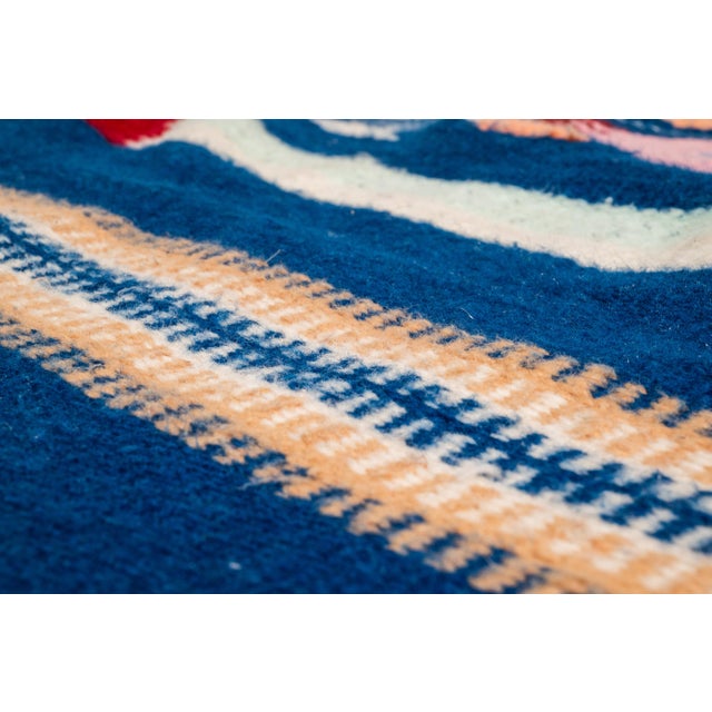 Vintage Native American Navajo Yei Hand-Woven Tapestry Throw Rug Wall Folk Art in Wool, Usa, C. 1970s For Sale - Image 10 of 18