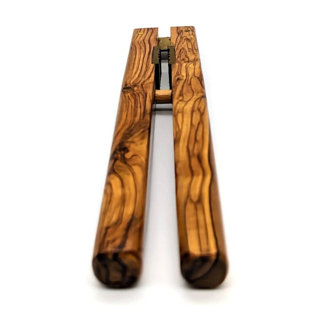 Mid-Century Modern Mid 20th Century Scandinavian Wood and Brass Nutcracker For Sale - Image 3 of 10